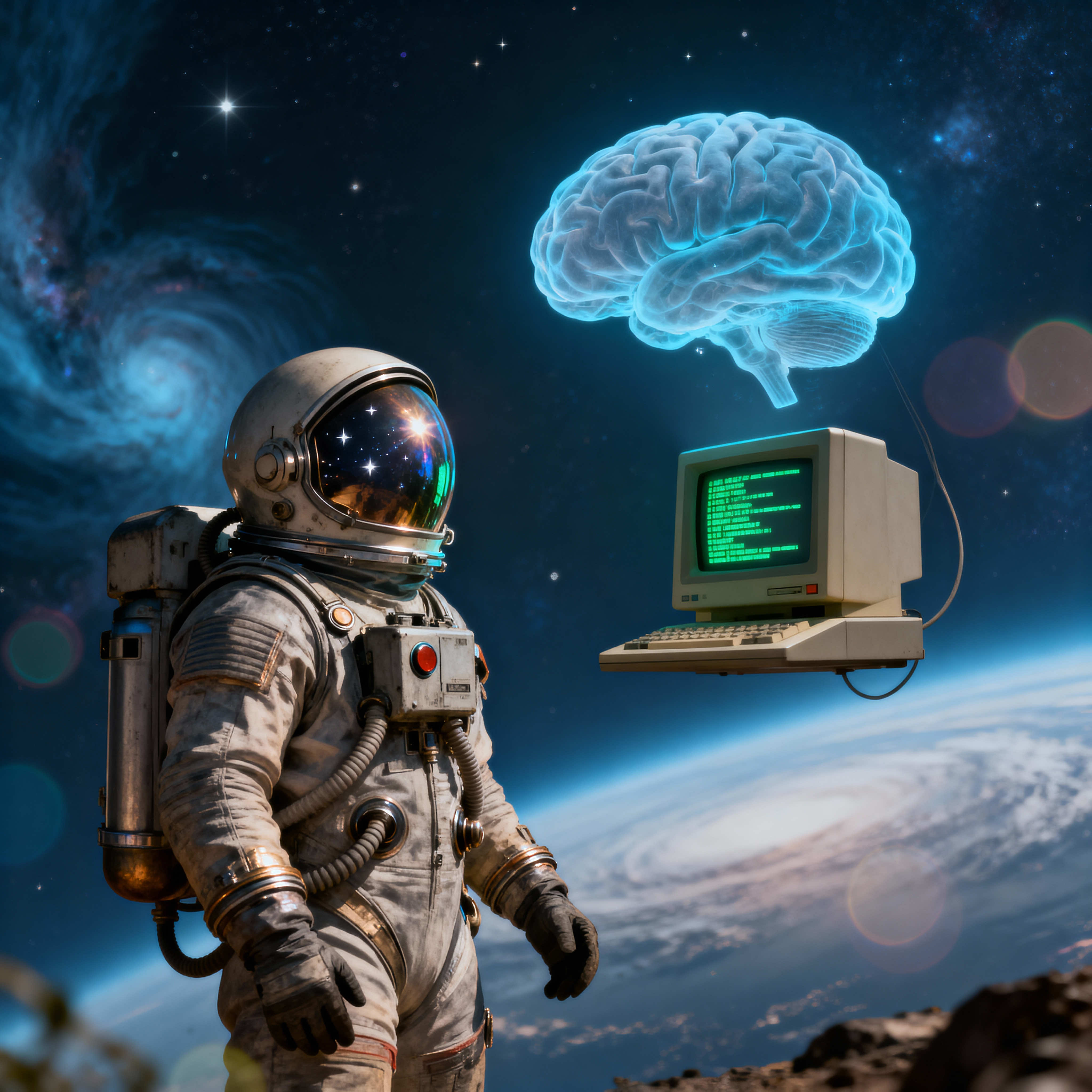 Astronaut and brain